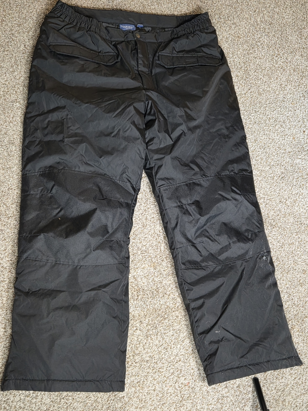 Cherokee Black Men's Snow Pants with Reinforced Knees